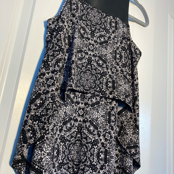 BCBG dress with faux leather top & high-low layer - Picture 2 of 8